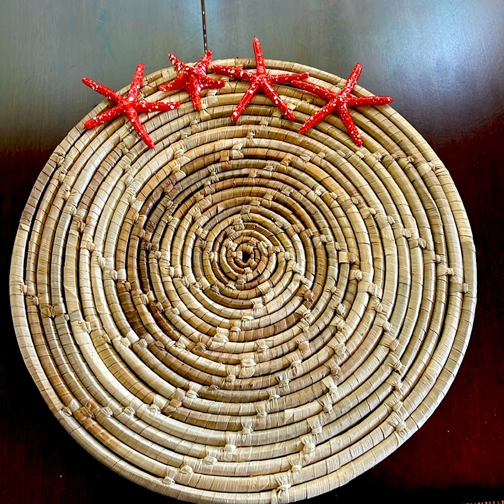 (4) Gorgeous Placemats with Coral Starfish Accent